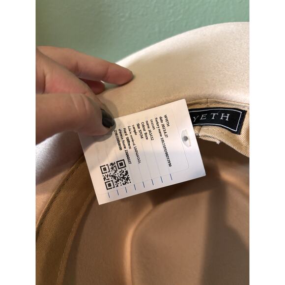 Wyeth Beige Wool Fedora Hat Wide Brim OS Casual cowgirl festival fall neutral main image 6